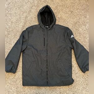 NWT Adidas Men's WINTER PARKA Jacket BV3956 Black / Grey – Weatherproof Men’s XL